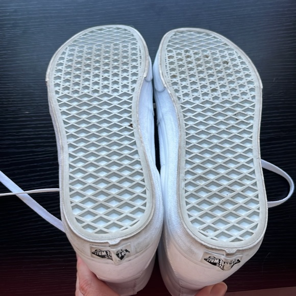 White Vans hi tops size 9/10.5 - Picture 4 of 4